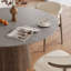 Ensemble de table de salle à manger à piédestal de taille moyenne avec chaises ergonomiques en similicuir-130030574-130030581-130030587