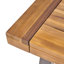 Table d'extérieur pour 8 personnes en bois avec structure en métal, 79,83 po X 35,43 po 30,26 po et