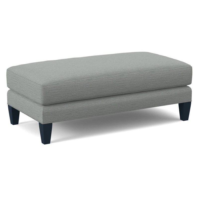 Celeste 48" Upholstered Cocktail Ottoman, Brown Geometric, 0456-33, Navy Finish