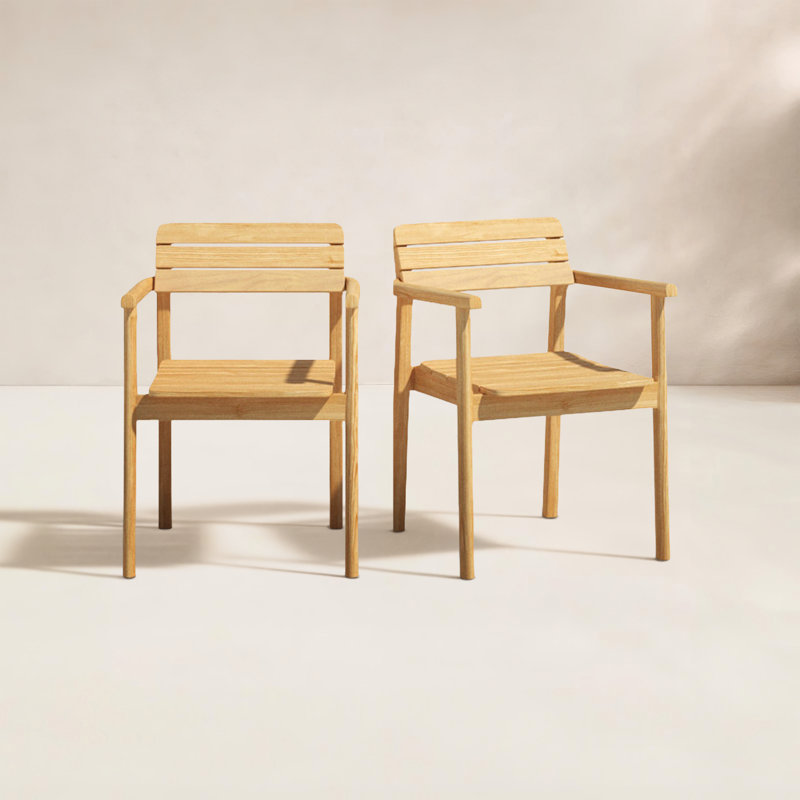 Modurn Outdoor Teak Dining Armchair