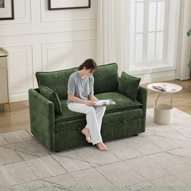 Canapé modulaire avec rangement 55,4 po, Vert