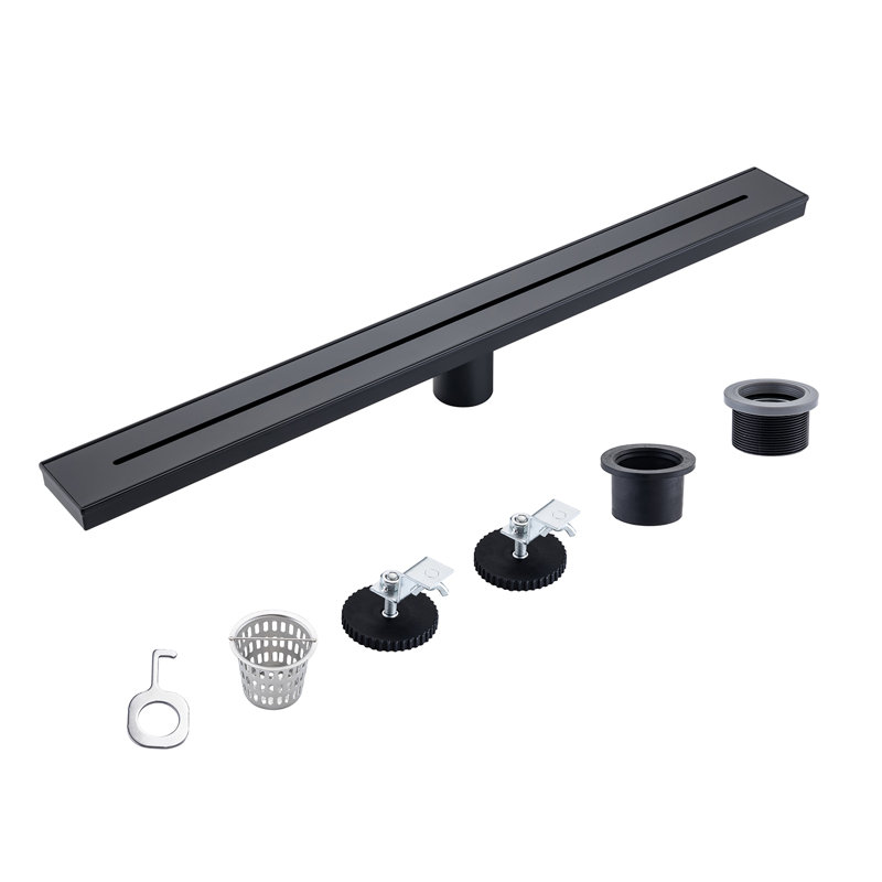 Grille linéaire de 28 po de largeur, Noir mat