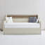 Lit de jour simple beige avec options de rangement, lumières à DEL et douille pour station de charge, décoration de revêtement-973309519