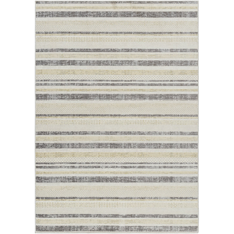 Lytch Striped Indoor / Outdoor Rug, Rectangle 5'3" x 7'3"