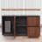Retro Electric Adjustable Desk With Side Cabinets-1568662086