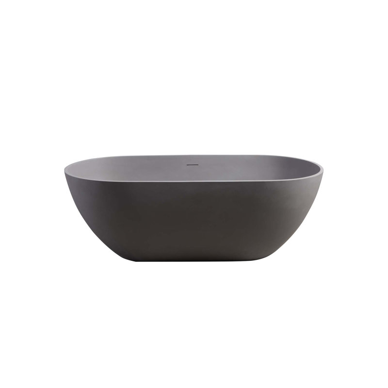Baignoire d'ingénierie de surface solide 63 "avec trop-plein et bonde escamotable 63"