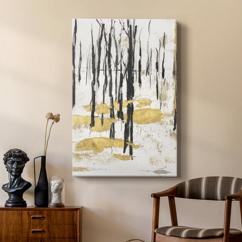Gilded Winter I - galerie personnalisée enveloppée Cavas, H 27 po x l 18 po