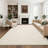 Machine Washable Area Rug with Non Slip TPR Backing, Minimalist Plain Carpet for Living Room Modern Solid Color Dining Room Throw Carpet-1639613988