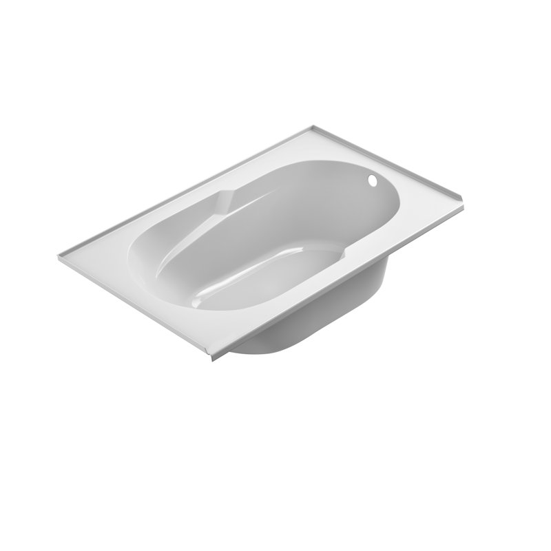 Signature® 60" x 36" Drop In Bathtub, Right, White