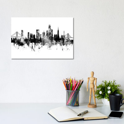 San Francisco California Skyline by Michael Tompsett - Print on Canvas