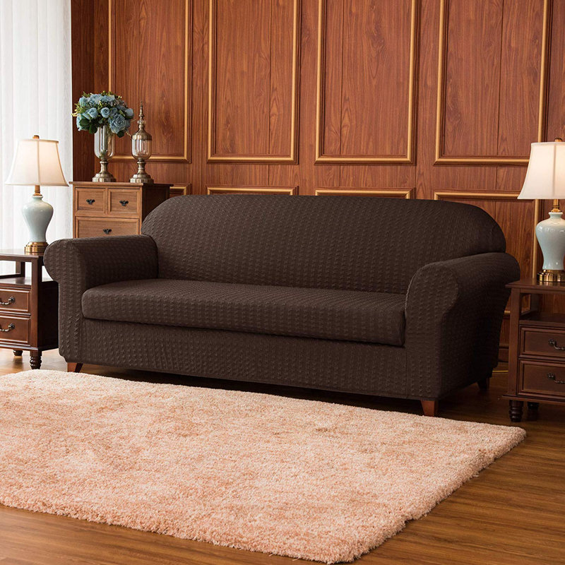Paper Crane Jacquard Box Cushion Slipcover, Chocolate