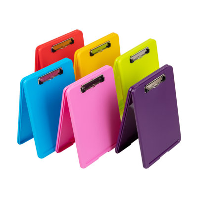 Clipboard with Storage, Teacher, Nursing Clipboard, Plastic, 9.25"L x 13.25"W x 1"H, 6-Pack