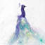Abstrait paon abstrait à l'aquarelle