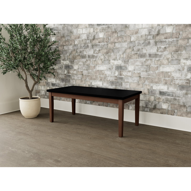 Lenox Wood Waiting Reception Coffee Table Wood Frame 40x20" Laminate Top, Rifwood Walnut