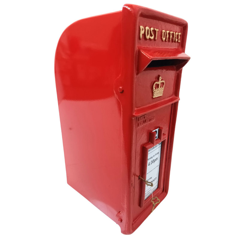 Ivanhoe Metal Wall Mounted Post Box, Red