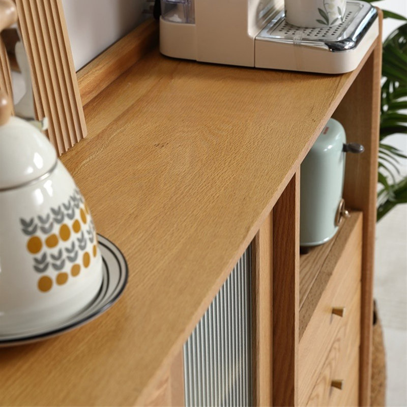 Modern Minimalist Sideboard Cabinet, Sandy Brown