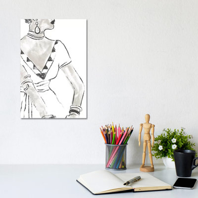 Fashion Plate Power III by June Erica Vess - Wrapped Canvas Gallery-Wrapped Canvas Giclée