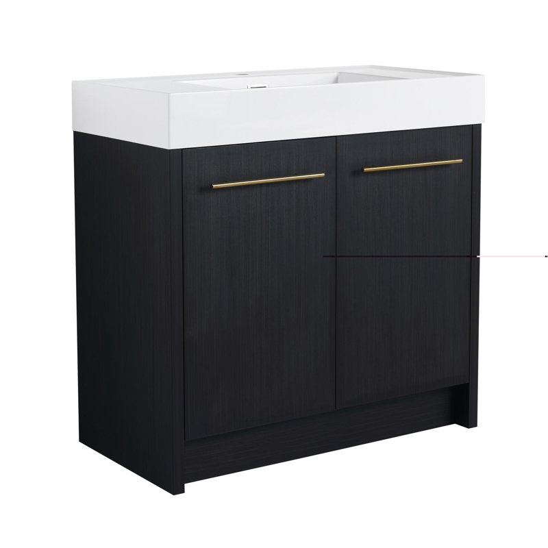36'' Single Bathroom Vanity with Plastic Top