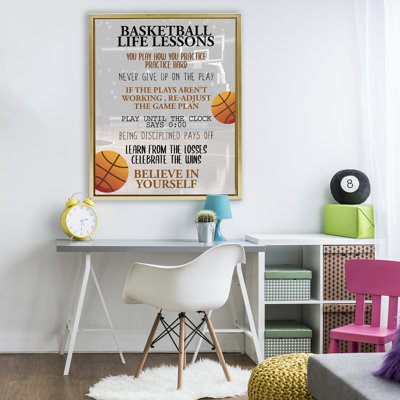 Basketball Life Lessons Floating Frame, design by Kim Allen