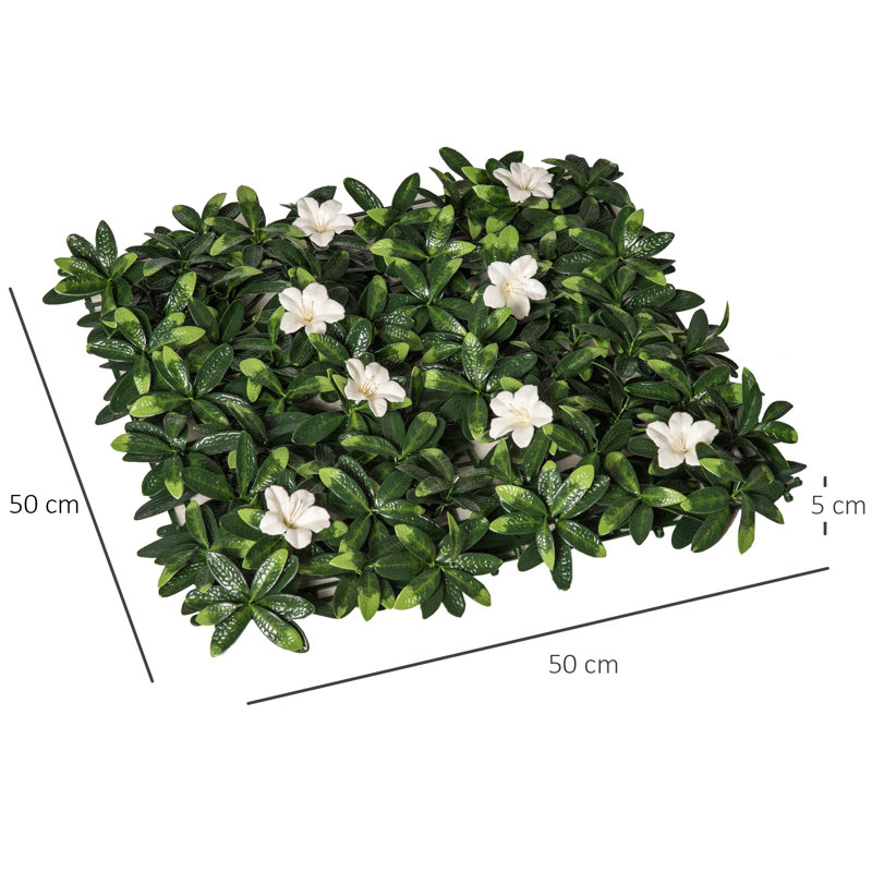 50cm Faux Evergreen Hedge