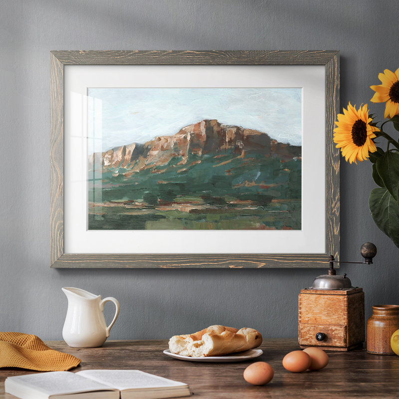 «Heading West II» - reproduction d'un seul cadre photo, H 26 po x l 38 po x P 1,5 po, Gris