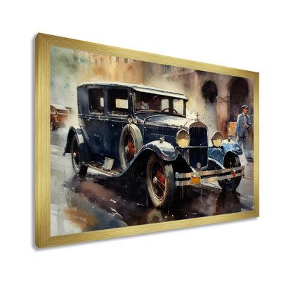 " Blue And Brown Iconic Cars "