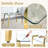 Rectangle Glass Dining Table Set with Velvet Dining Chair-2030368807-2030368806