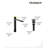 Tinian 12" H Vessel Sink Faucet with Pop-Up Drain, Single-Hole Single-Handle Modern Bathroom Faucet in Matte Black & Brushed Gold-120842582