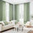 Cotton Linen Blended Light Filtering Curtain,Back Tab Hooks  Drapes (Set of 2,With Hooks)-49156120-49156133