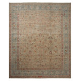 Beige Antique Persian Tabriz Rug - 13'2" x 15'10"