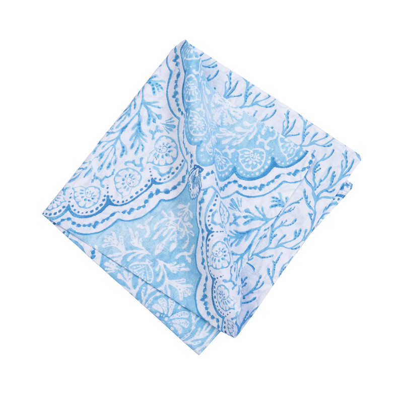 Chinoiserie Coast Hemstitch Napkins Set of 6