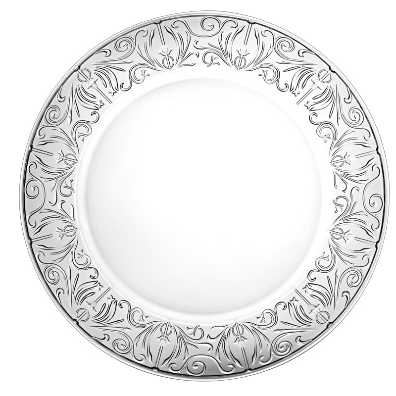 Rivas Majestic Gifts Inc. Glass Textured Charger Plates