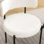 Chaise de salle à manger moderne et blanche (2) - Élégante conception à oreilles avec coussin à boucles douces, base stable et mousse