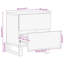 Aloka 40cm W Metal Bedside Table