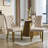 Mid-Century Modern Chairs With Lion Head Pull Ring,High-End Tufted Solid Wood Contemporary Velvet Upholstered Dining Chair With Golden Wooden Legs Nailhead Trim 2-Pcs Set,Beige-762766603