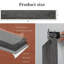 Planches de vinyle auto-adhésives gris foncé à grain de bois 6 po x 36 po