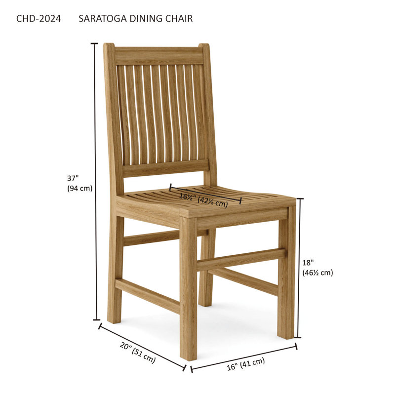 Saratoga Teak Patio Dining Chair