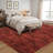 Washable Solid Color Textured Thin Indoor Rug, Low Pile Area Rug with Soft Surface, Non Slip Backing, Easy Clean Design for Living Room, Bedroom, Dorm, Home Office-549291330-551298896