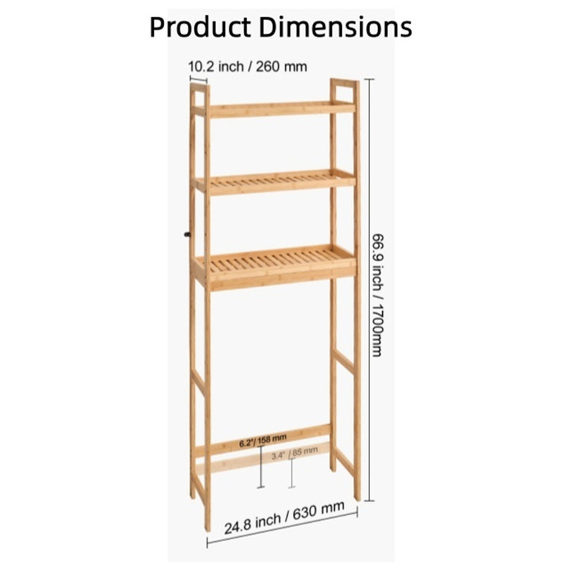 3-tier Over The Toilet Storage Shelf