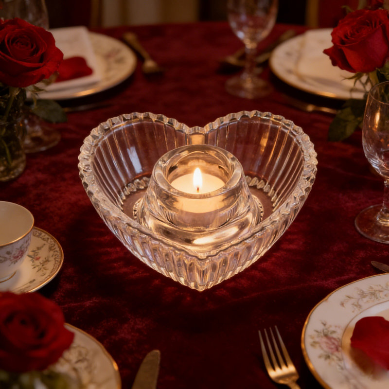 Bougeoir en verre et chandelier en cristal pour salon, centre de table de salle à manger, Clear