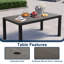 Table bistro en fonte d'aluminium pour patio avec trou pour parasol