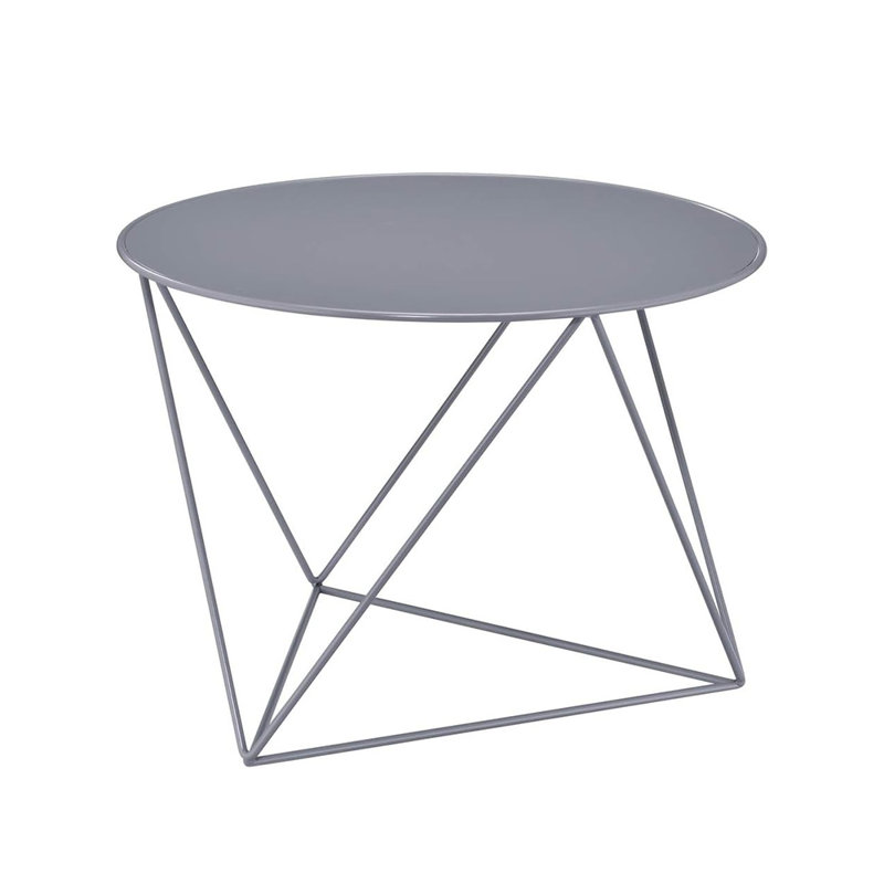 Table de bout ronde en métal