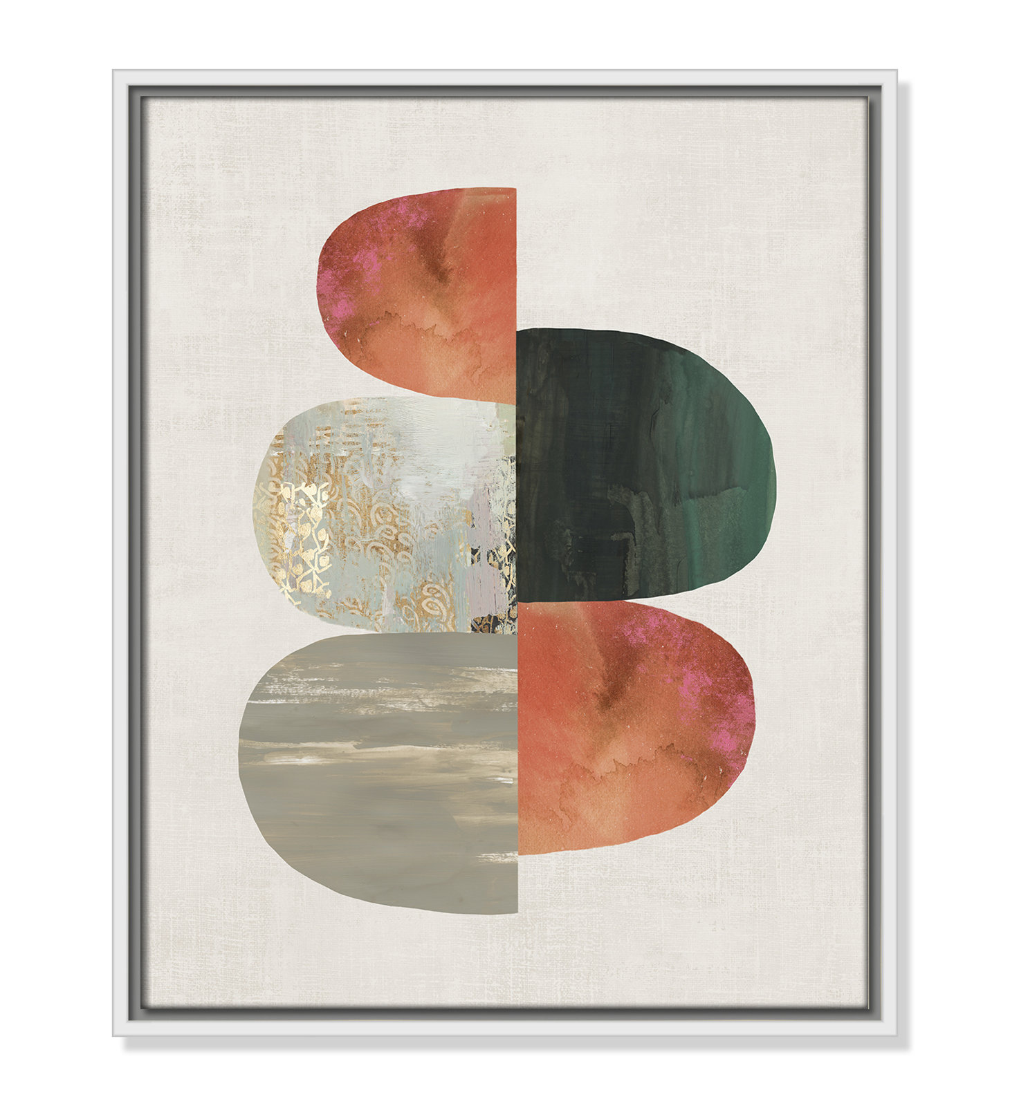 Westcreek "Evolving Energy II" Print by Tom Reeves, 21.5" H x 17.5" W, Framed Canvas, White