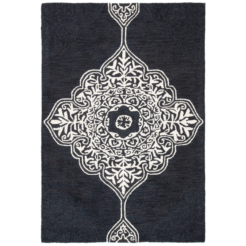 Jones Street Hand Tufted Wool Ikat Rug, Rectangle 4' x 6'