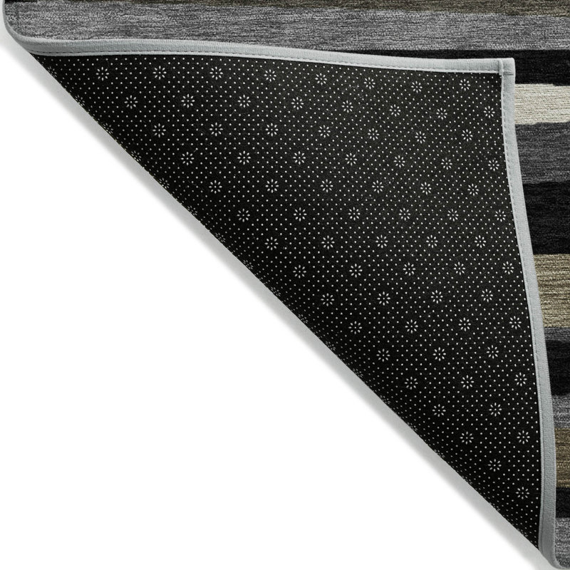 Liora Black Washable Indoor-Outdoor Rug - , 8' x 10'
