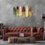 Accessoire mural en métal peint à la main 12,6 po x 35,4 po | 100% métal, épaisseur: 0,06 pouce | Variations de couleurs uniques, montage mural facile | Parfait pour la décoration intérieure et les intérieurs élégants