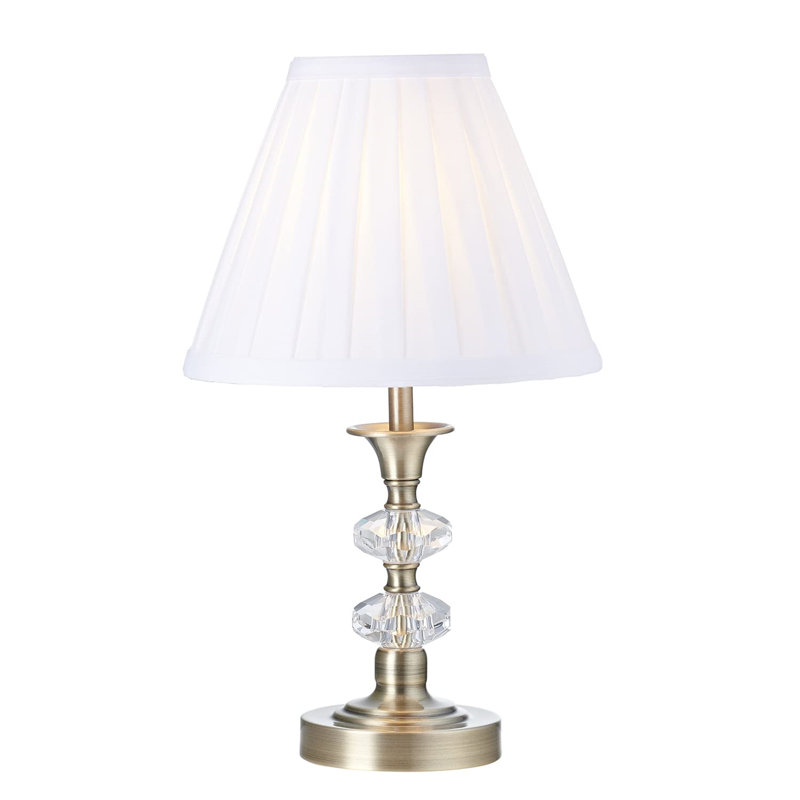 Asenath Contemporary Power Saving and Eco Friendly LED Touch Table Lamp, Antique Brass