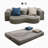 Queen Faux Leather Folding Sofa Bed with Memory Foam-937189799