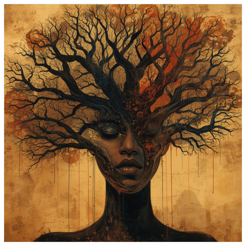 Tapis de bain Tree Tree Illustration, L 24 po x L 17 po