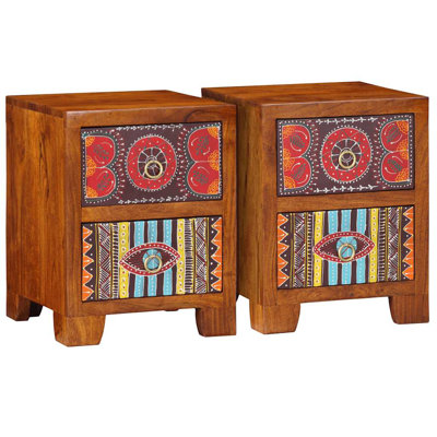 35cm W Solid Wood Bedside Table